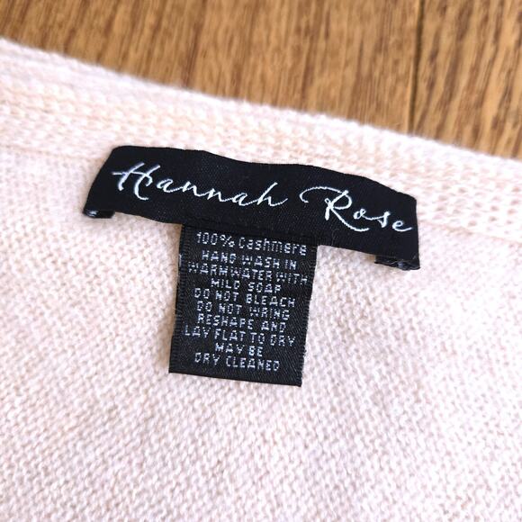 Hannah Rose 100% Cashmere Blush Pink Fringe Scarf Wrap - Picture 4 of 6